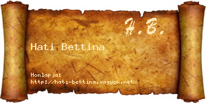 Hati Bettina névjegykártya