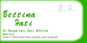 bettina hati business card